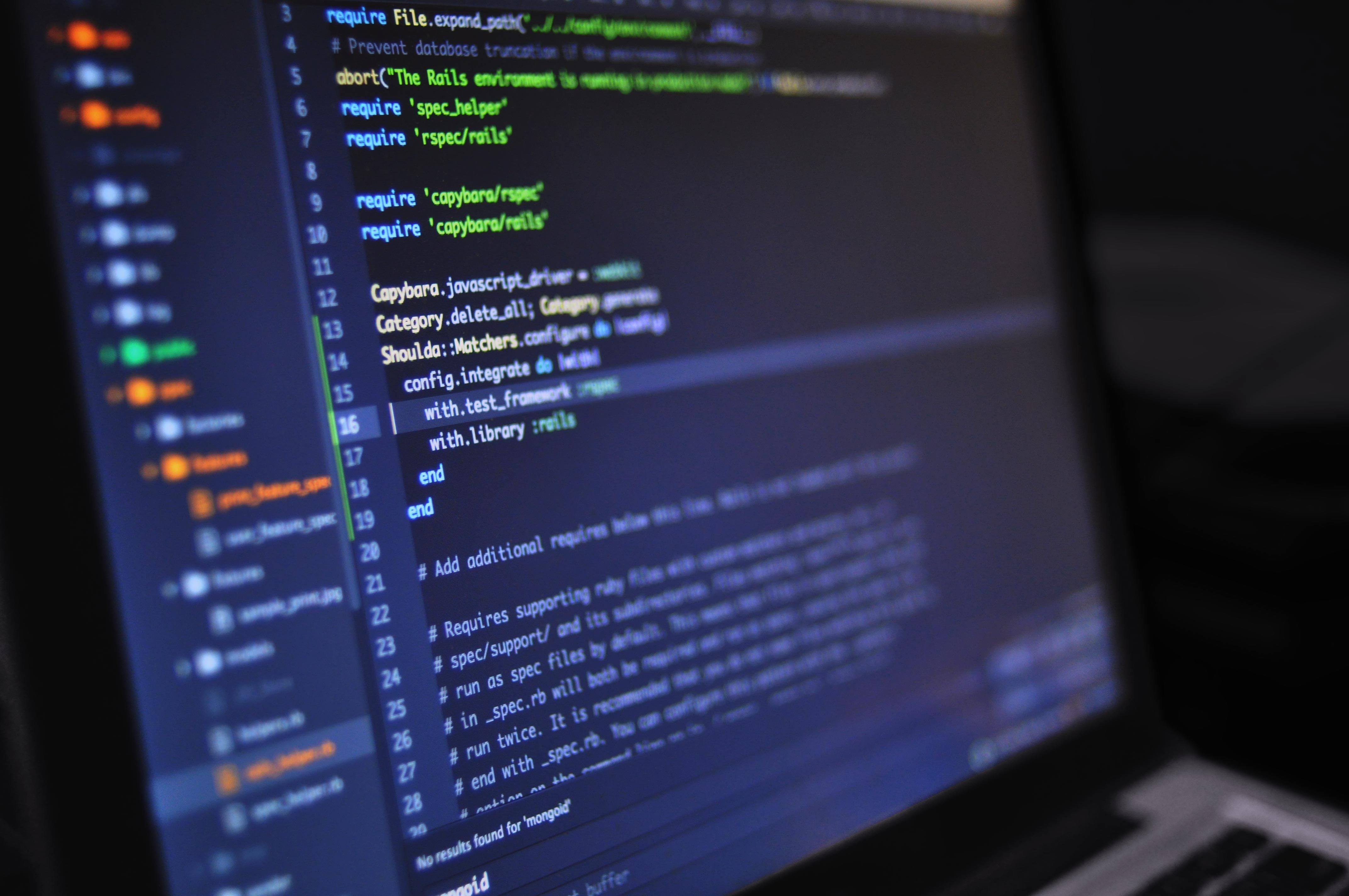 Professional web development workspace